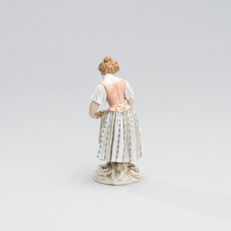 FIGURIN, porslin, Meissen, 1800-tal.