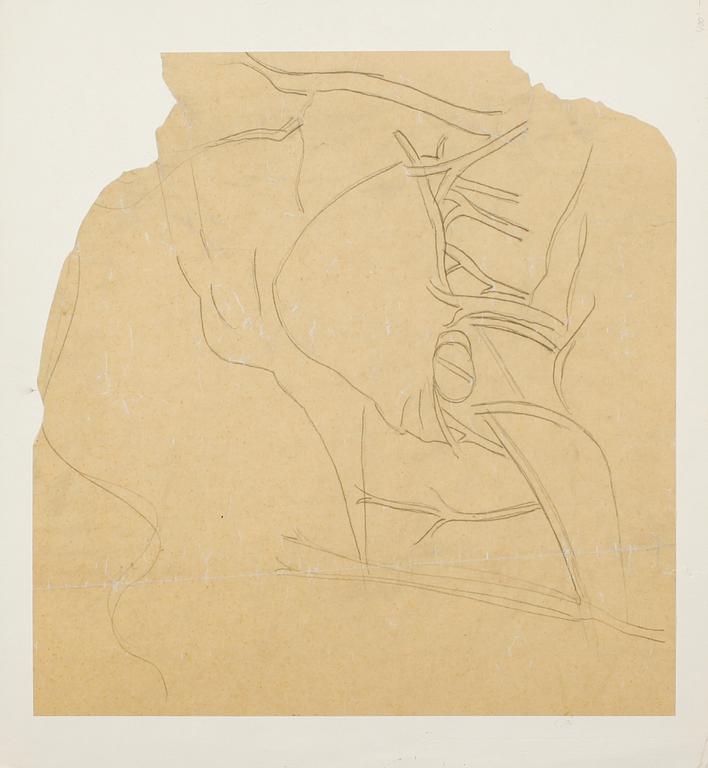 LEANDER ENGSTRÖM, 3 st blyertsteckningar, osignerade.