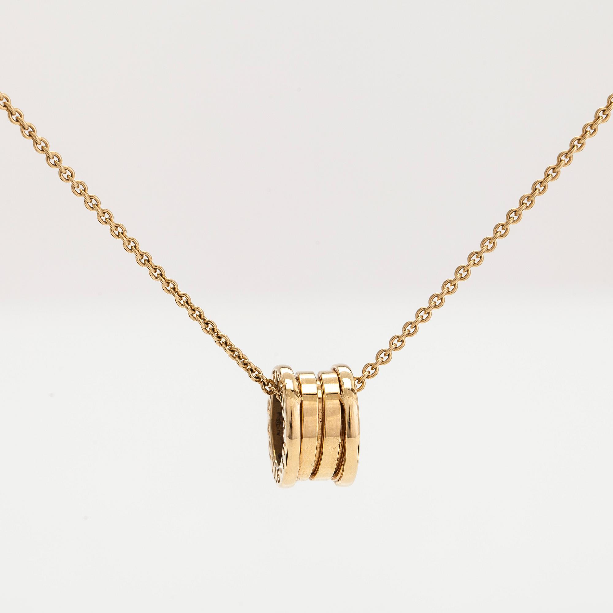 Bulgari, halsband, "B.zero1", 18K guld. Märkt Made in Italy. Med certifikat.