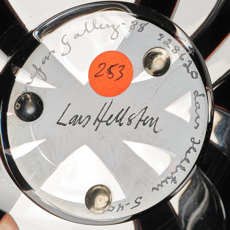 Lars Hellsten, a 'Geometri I' ariel glass bowl, Orrefors 1988.