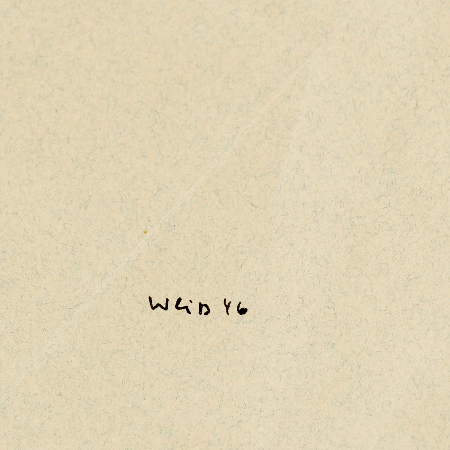 PETER WEISS, ink and pencil, signed with monogram, dated 46.