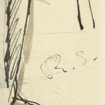RAGNAR SANDBERG, ink and gouache, signed.