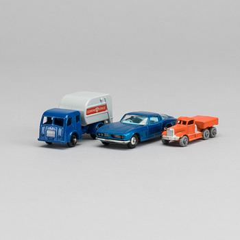 THREE LESNEY MATCHBOX SERIES CARS.