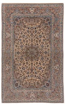 416. A semi-antique Isfahan rug, c. 241 x 151 cm.