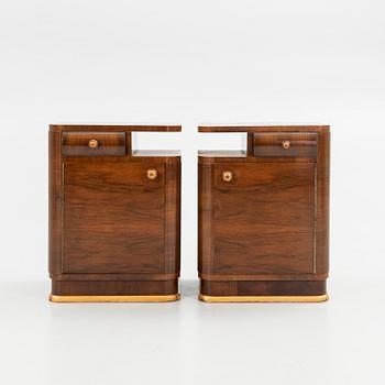 Sängbord, ett par, Art Deco, 1900-talets första hälft.