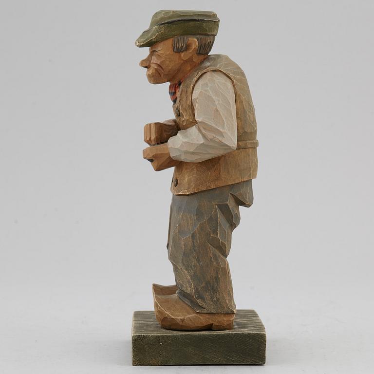 HERMAN ROSELL, sculpture, painted wood, signed and dated 1930.