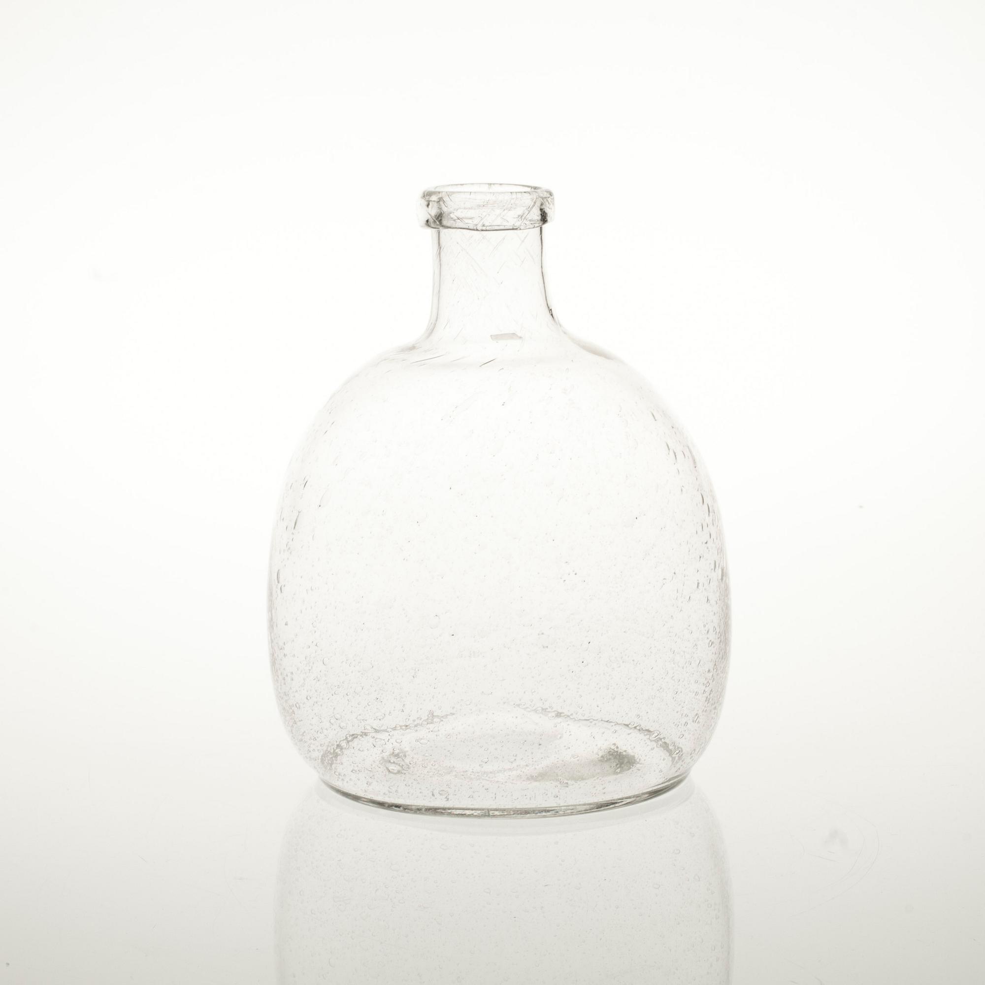 FLASKA, glas, Kaj Franck, märkt i botten Nuutajärvi Notsjö.
