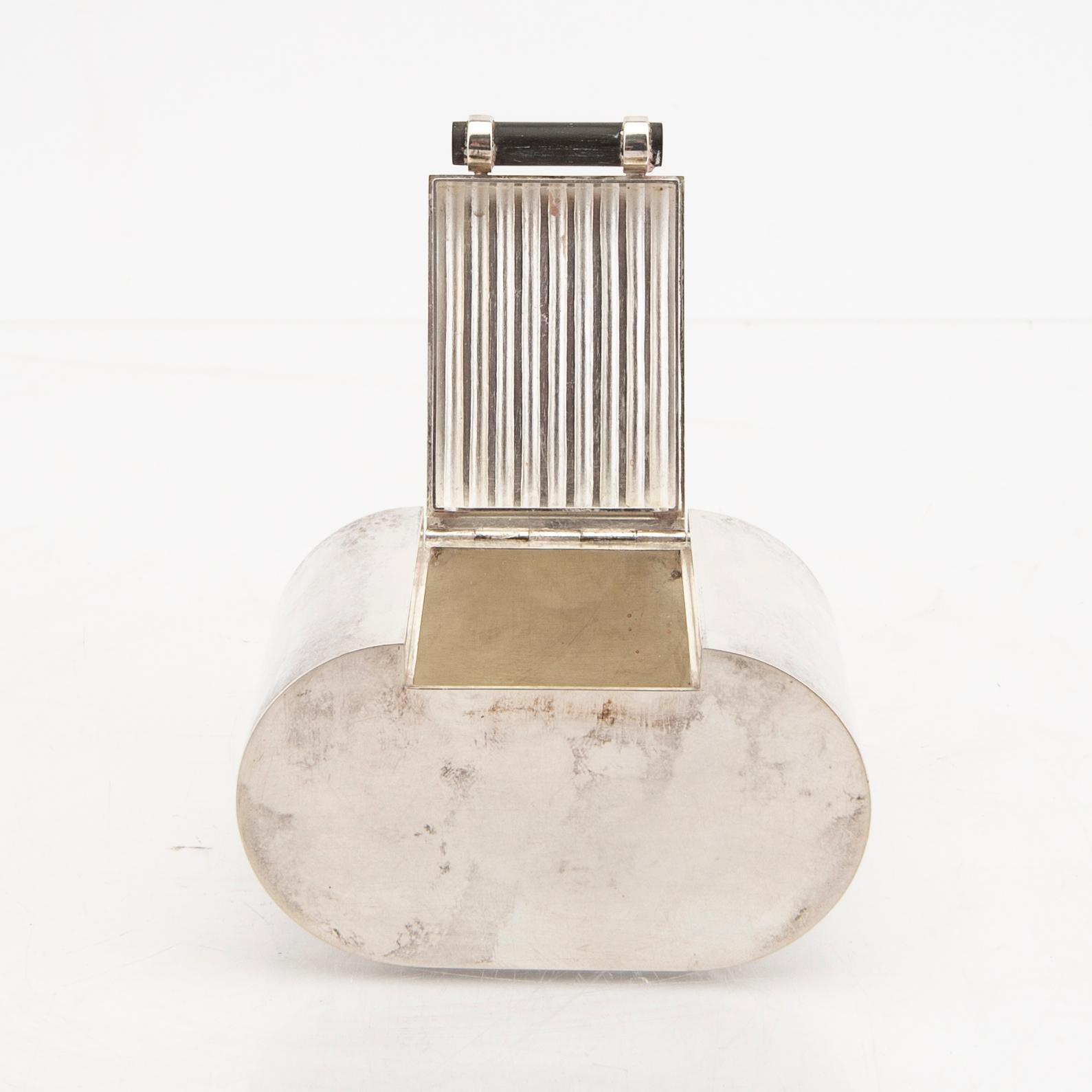 A Swedish 20th century  sterling silver box mark of Lars Håkansson Uppsala 1988, weight 196 grams book included.