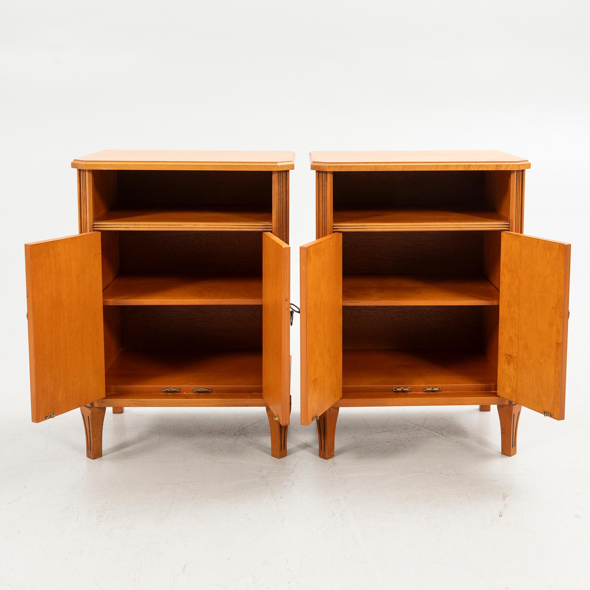 Bedside tables, a pair, Josefssons Möbler, Nybro, 20th/21st century.