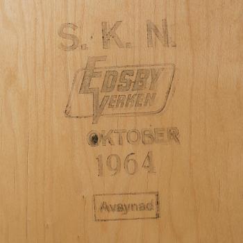 ARKIVSKÅP, ekfanér, 1900-talets mitt.