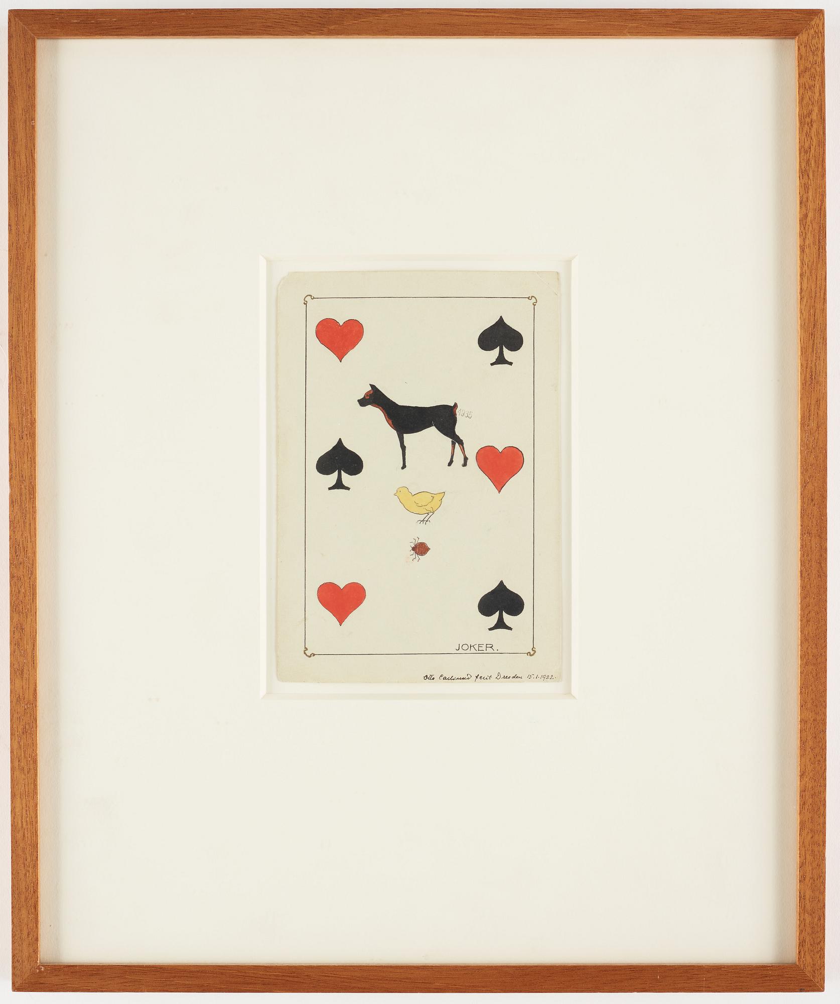 OTTO G CARLSUND, ink and watercolour, signed and dated Dresden 1922.