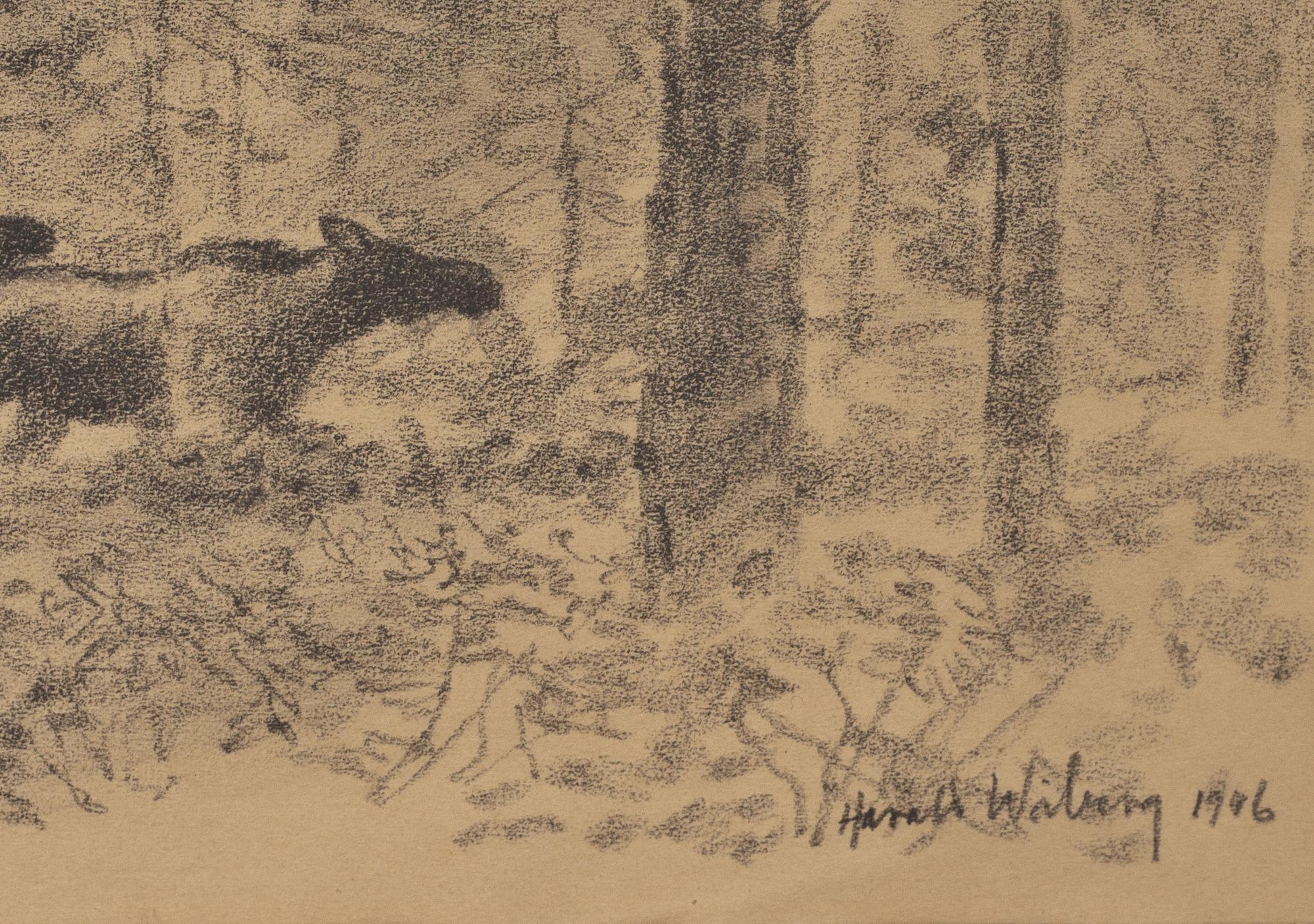 HARALD WIBERG, blyerts på papper, signerad och daterad 1846?.