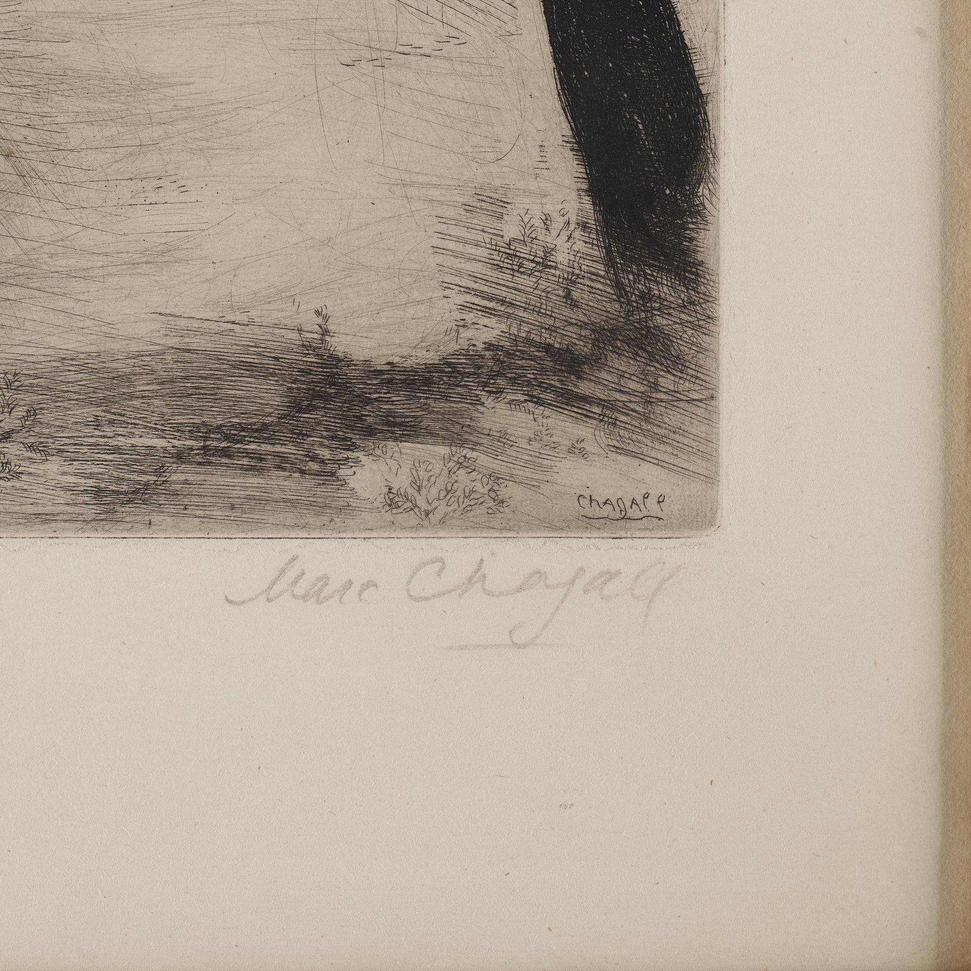 MARC CHAGALL, efter etsning,s ignerad i plåten samt med blyerts, 1927-30.