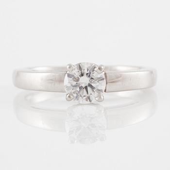 Ring, platinum with brilliant-cut diamond, approx. 0.70 ct.