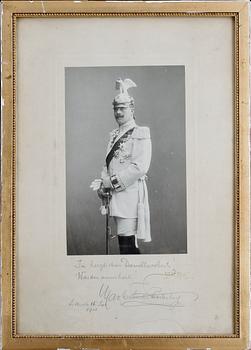 FURSTLIGT FOTOGRAFI, Signerat av Furst Maximilian Egon II av Fürstenberg, dat 1910.