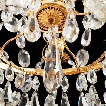 A Swedish Gustavian 1790's four-light chandelier.