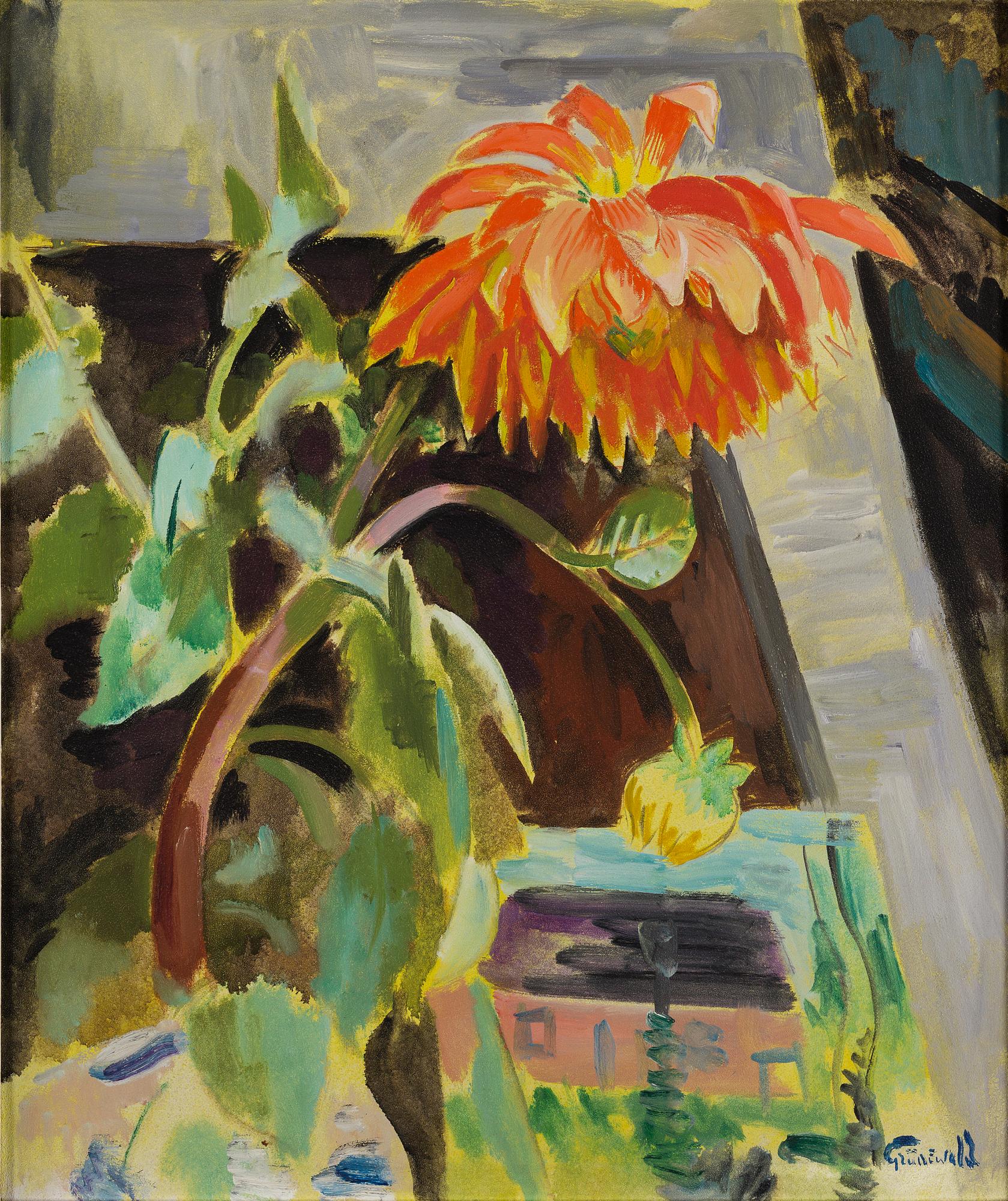 ISAAC GRÜNEWALD, oil on masonite, signed Grünewald.