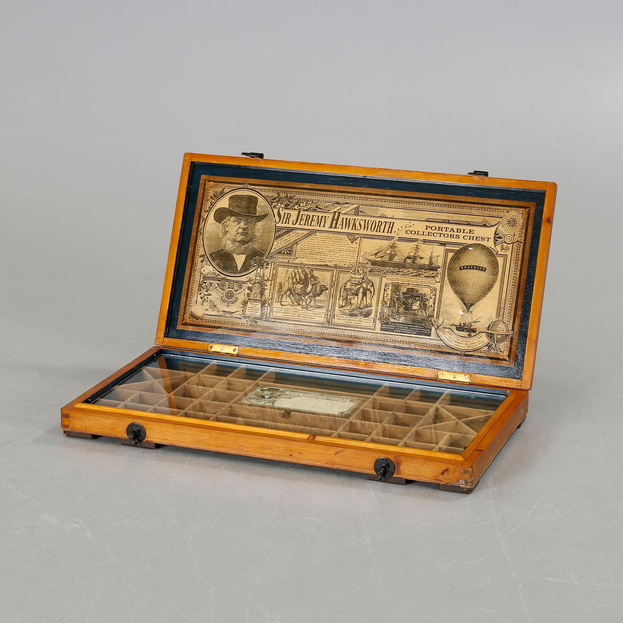 A 20th century collector's chest by The indestructible trunk & container Co.
