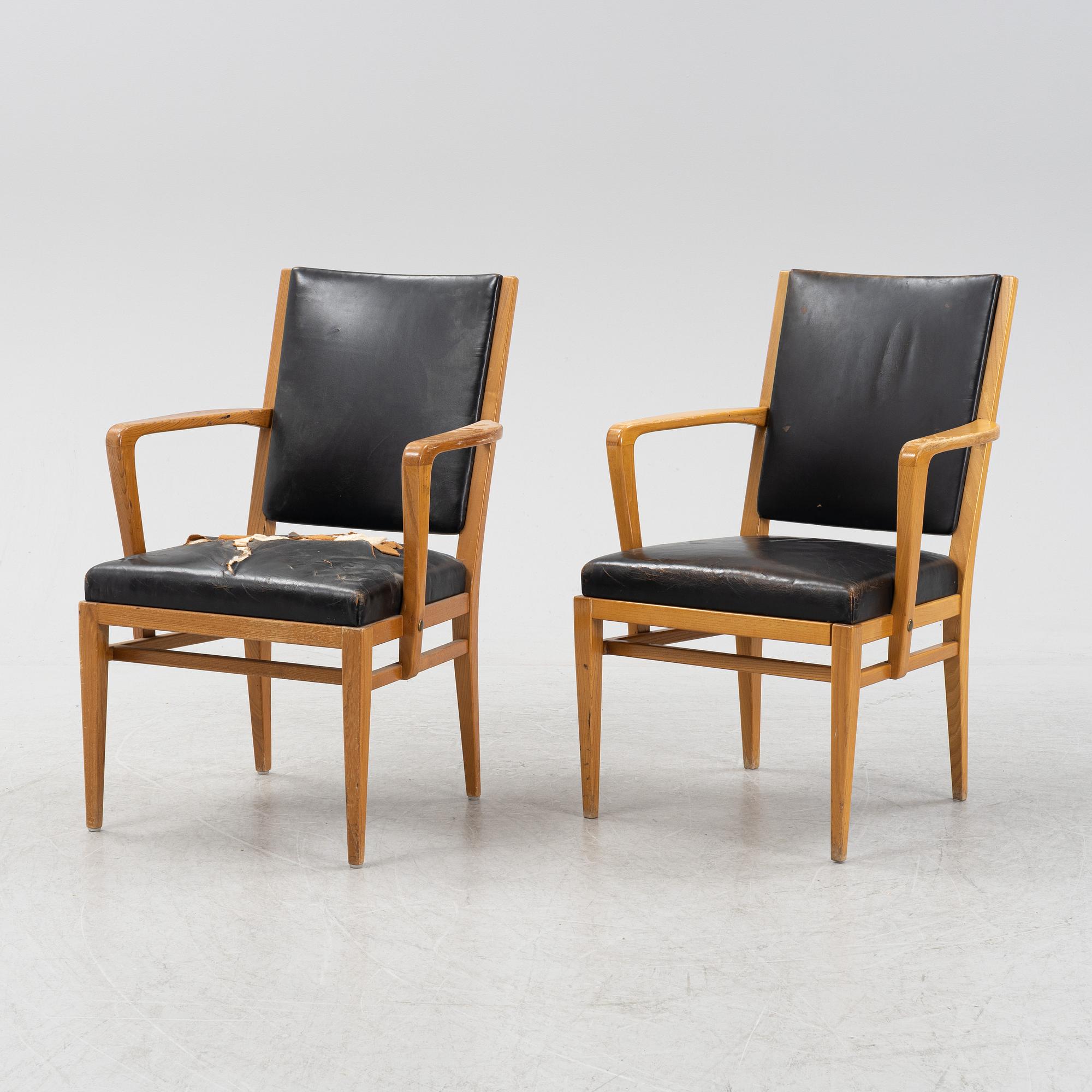 Carl Malmsten, eight armchairs, model "Riksdagen", 1940s. Provenance The Swedish Parliament, designed 1940.
