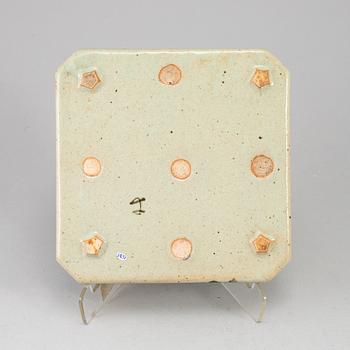 A Japanese ceramic tray, 20th century.