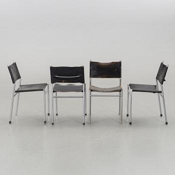 A set of 4 Martin Visser "model SE06" chairs, 20th century.
