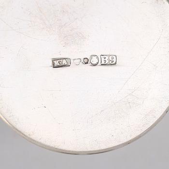 BÄGARE, 6 st, silver, K Anderson, Stockholm 1952. Vikt ca 165 gram.