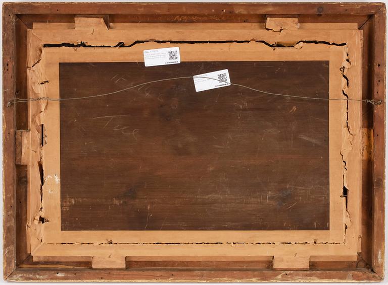 OKÄND KONSTNÄR, olja på pannå, England, 1800-talets slut, bär signatur S. Turner.