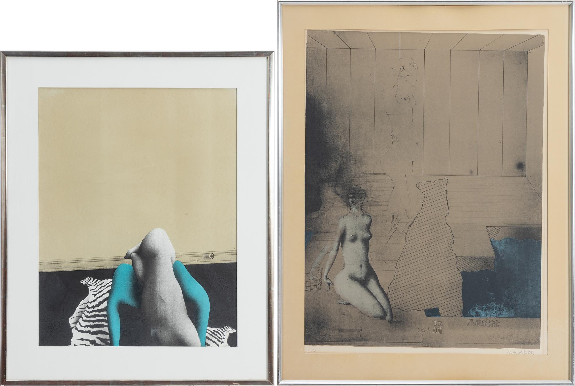 Paul Wunderlich, Utan titel, litografier 2 st.