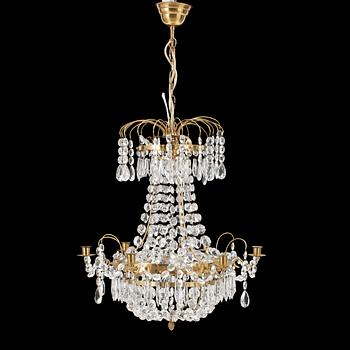 LJUSKRONA, gustaviansk stil, 1900-talets andra hälft. Höjd 59 cm.