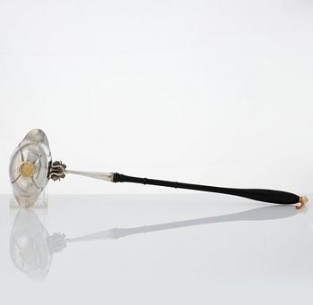 A Swedish 18th century parcel-gilt punch-laddle, mark of Wilhelm Smedberg (Karlstad -1777-1810 (1812)).