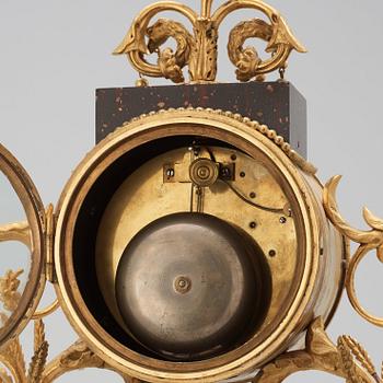 A late Gustavian circa 1800 mantel clock.