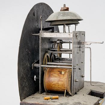 A Swedish folk art longcase clock from Hälsingland, dated 1812.