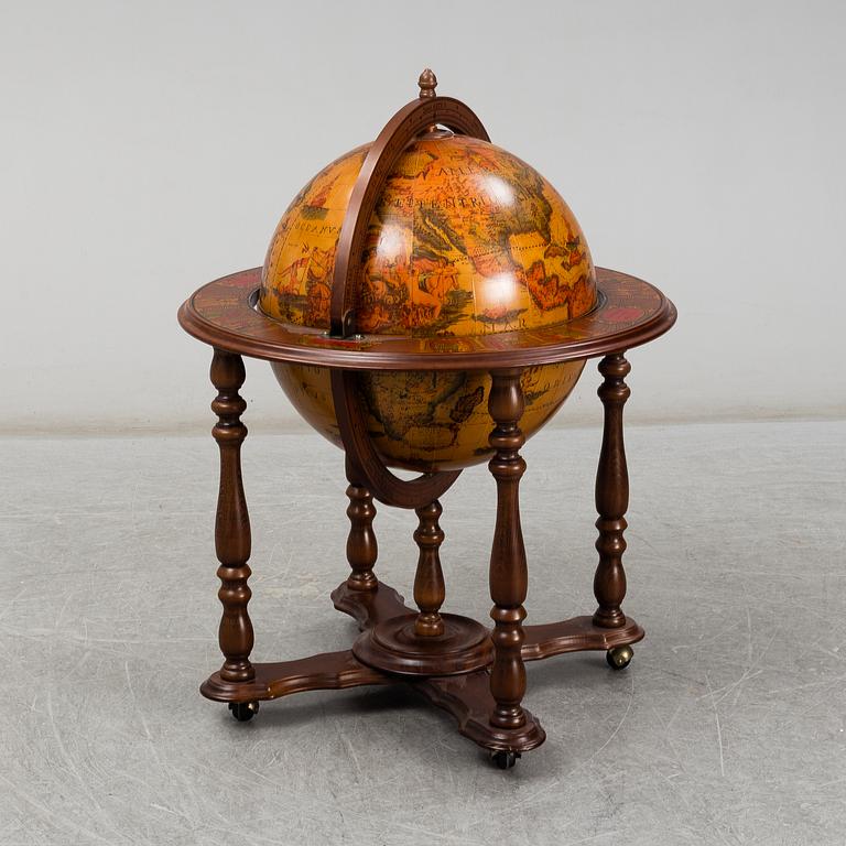 A late 20th century bar globe.