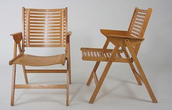 FÄLLSTOLAR, ett par, "Rex" formgivna 1951 av Nico Kralj.