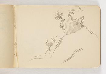 Lotte Laserstein, 10 små skissblock med teckningar.