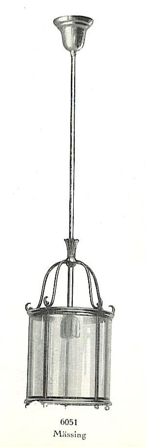 Harald Notini, a ceiling lamp model 6051, Arvid Böhlmarks Lampfabrik, Stockholm, 1920s-30s.