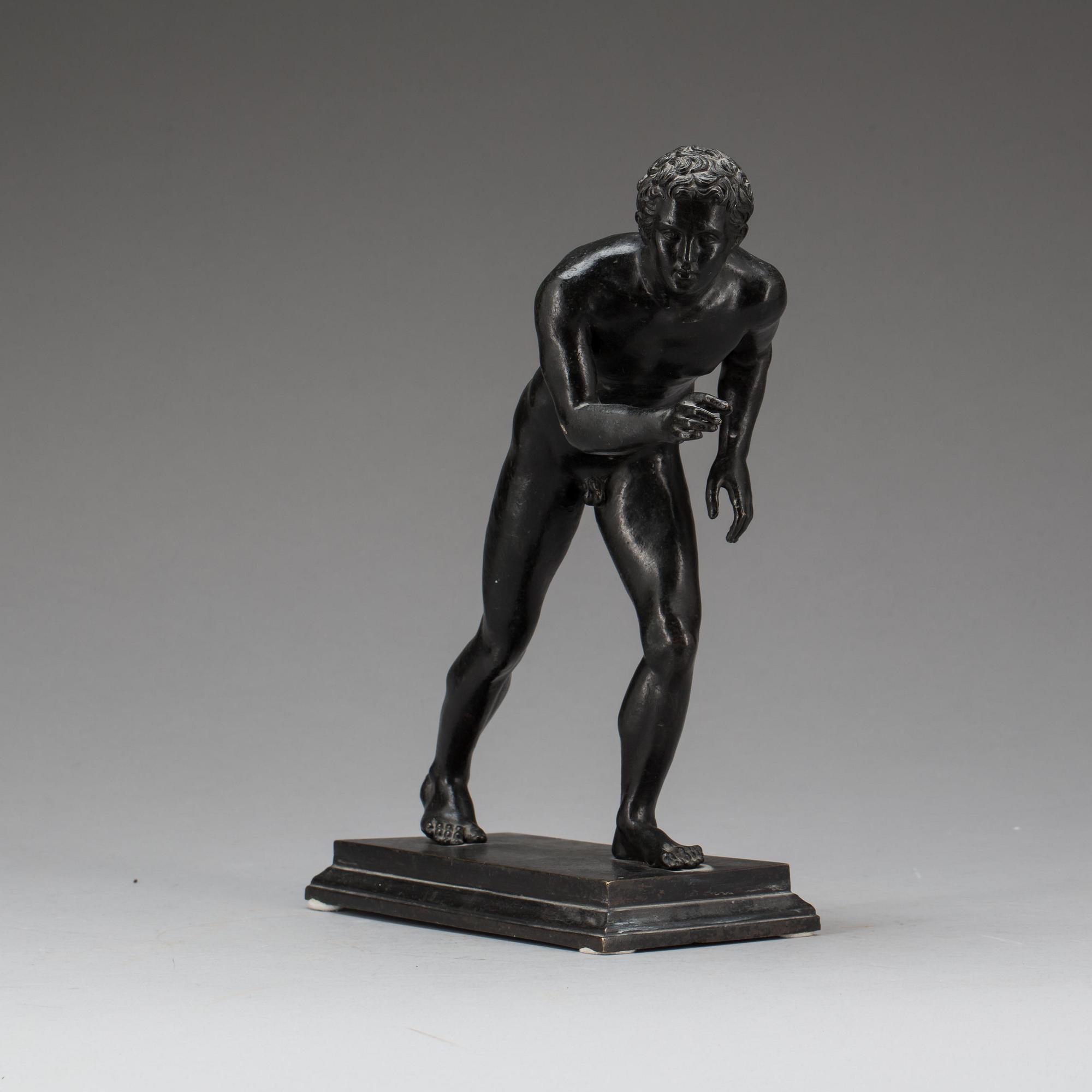 SKULPTUR, patinerad brons, 1800-talets slut.