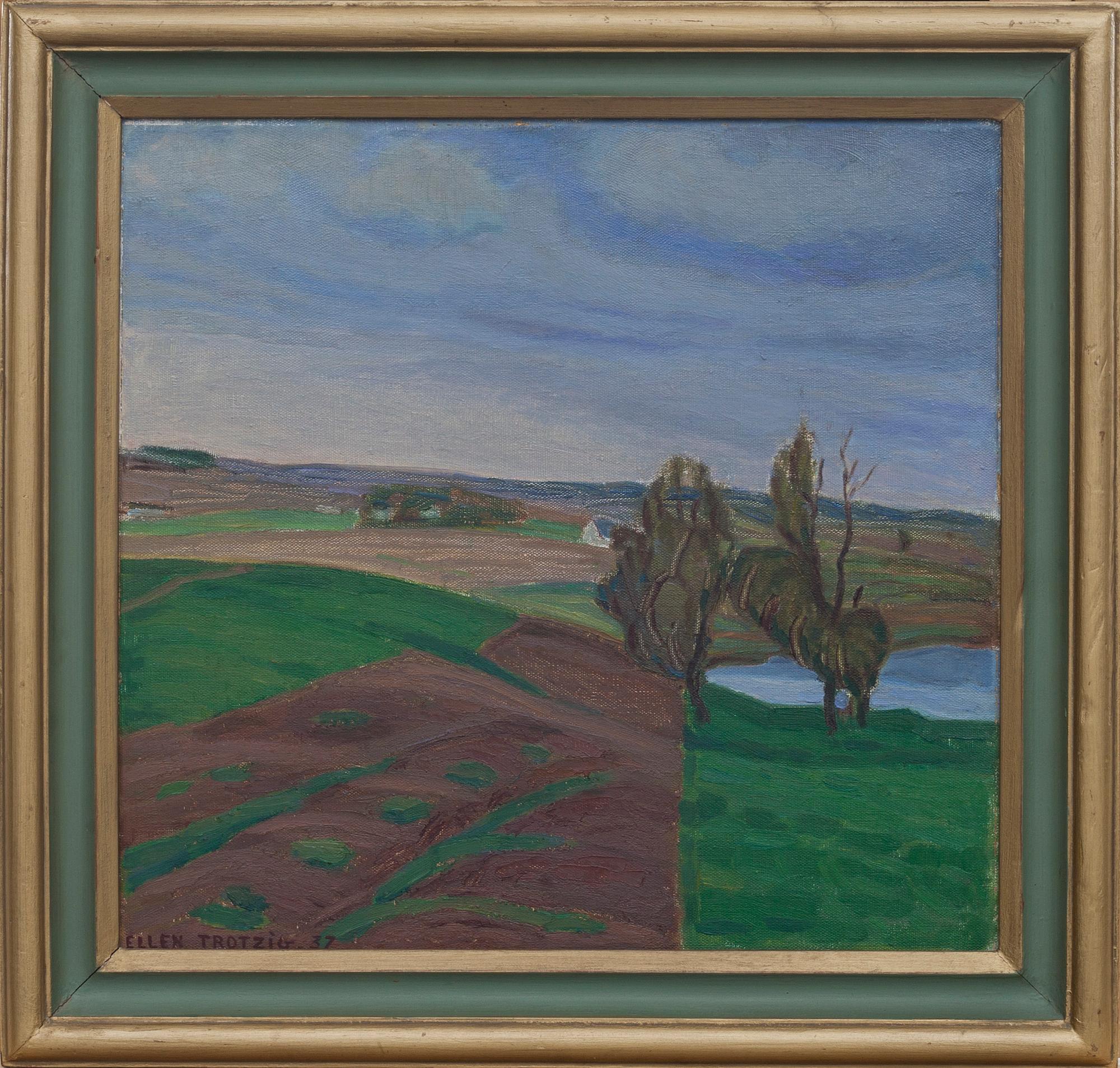 ELLEN TROTZIG, olja på duk, signerad och daterad -37.