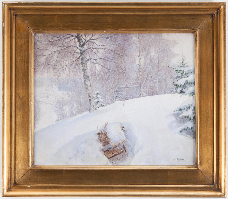 AXEL LINDMAN, oil on canvas, signed Axel Lindman and dated 1909.