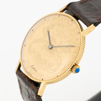 Eska Coin Watch “Twenty Dollars”, wristwatch, 33 mm.