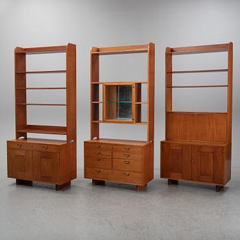 Josef Frank, a set of three mahogany bookcases, model 2112, Firma Svenskt Tenn.