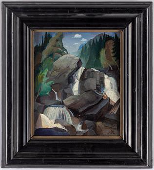 Rolf Juell Gleditsch, oil on panel, signed with monogram RJS and dated 1924.