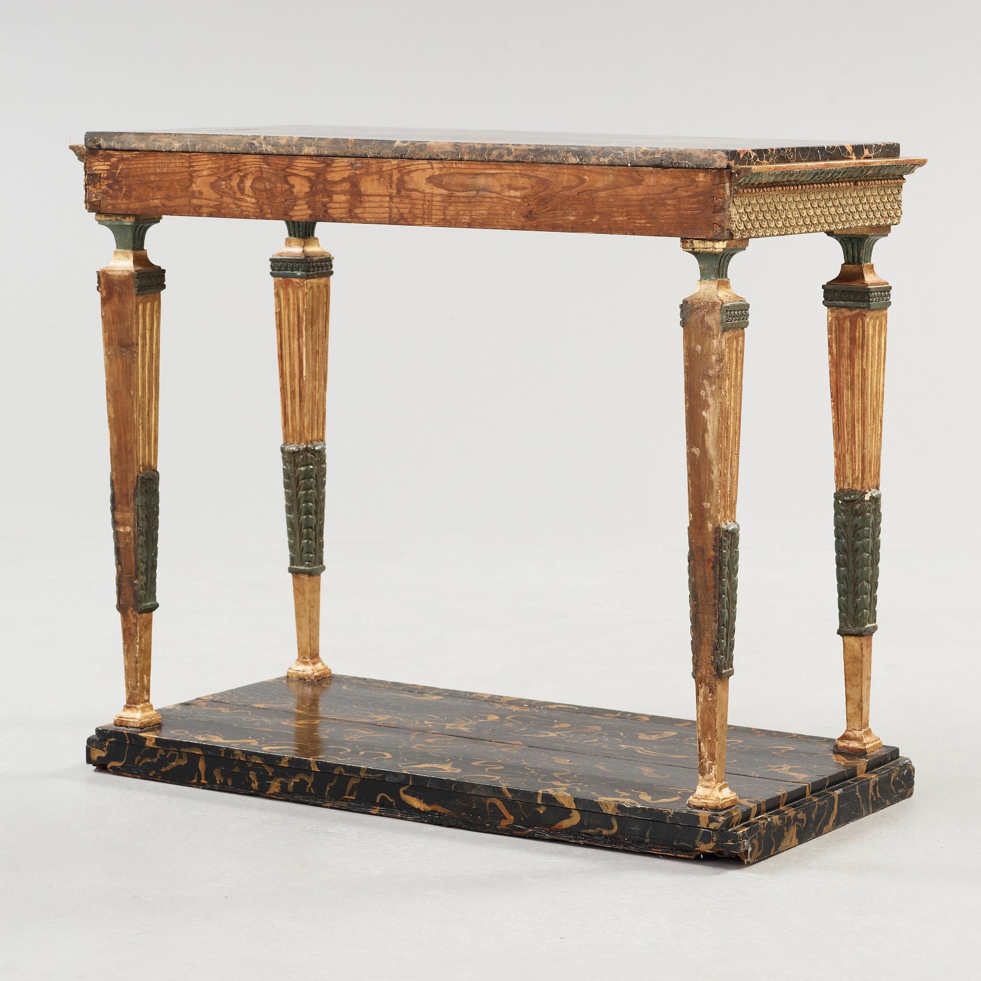 KONSOLBORD. Sengustaviansk, omkring år 1800.