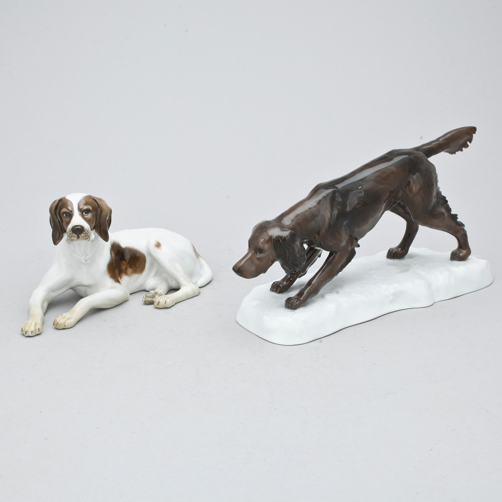 FIGURINER, 2 st, porslin, Rosenthal, 1900-talets andra hälft.