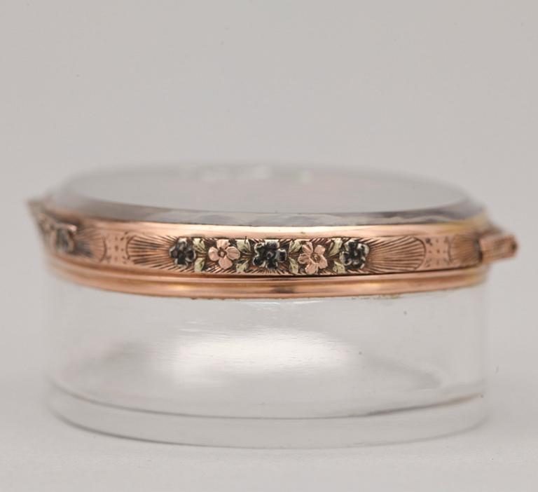 DOSA, bergskristall samt guld, 1800-tal.