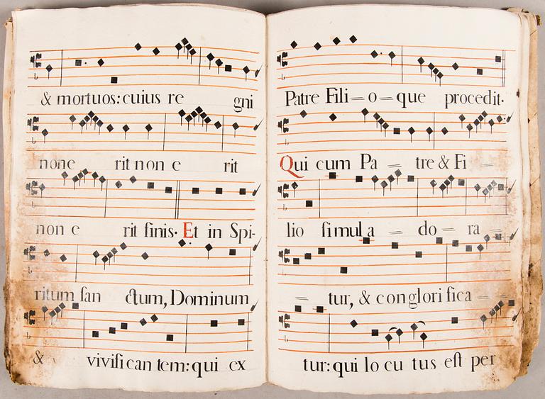 CHANSONNIER, pergament, ca 1500-1600-tal.