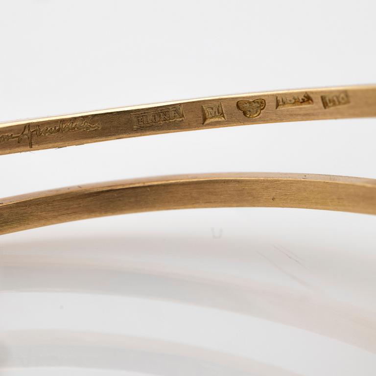 Elon Arenhill, Armring, 18K gold with amethyst, Malmö, 1985.