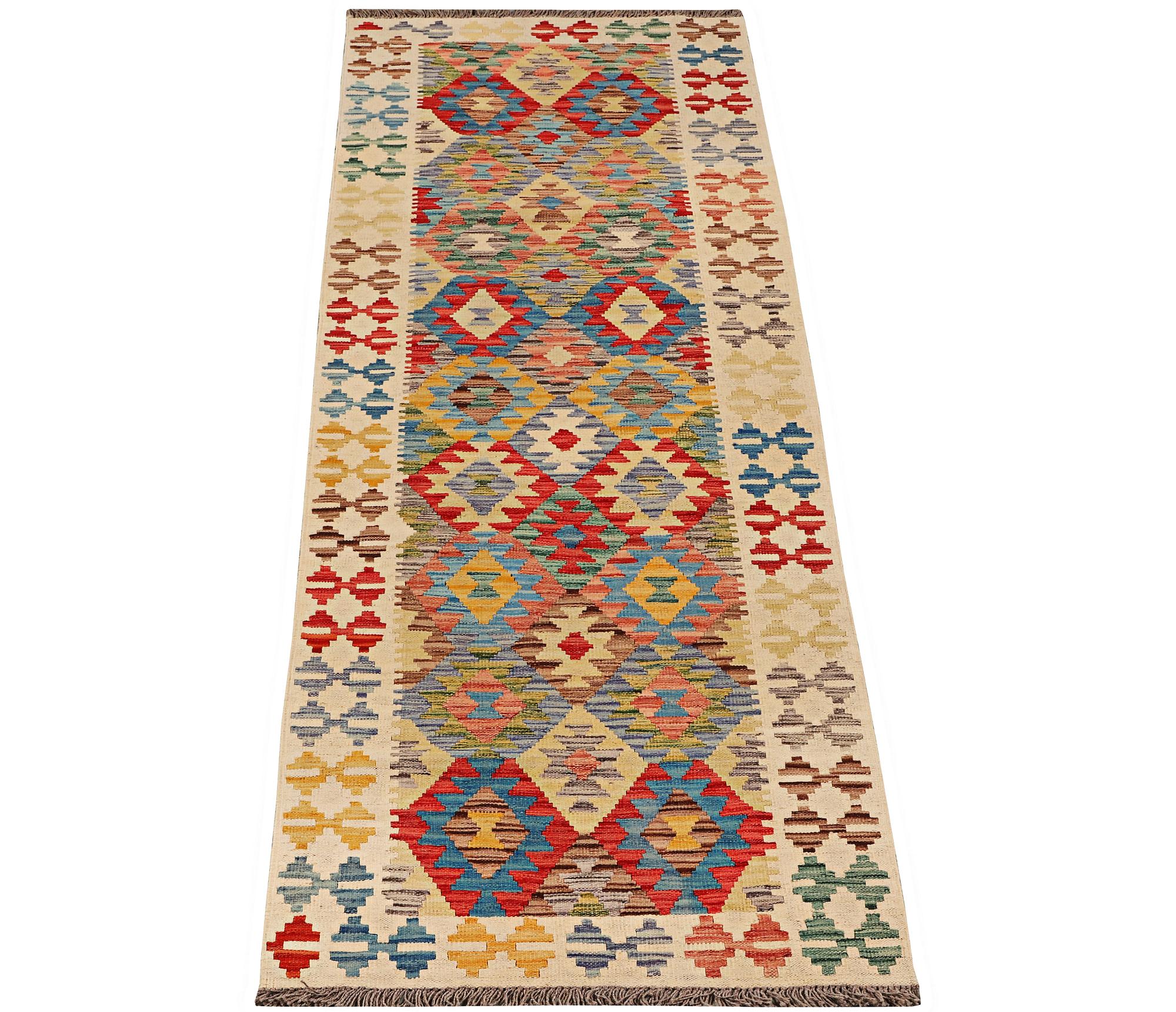 Gallerimatta, Kelim, ca 280 x 82 cm.