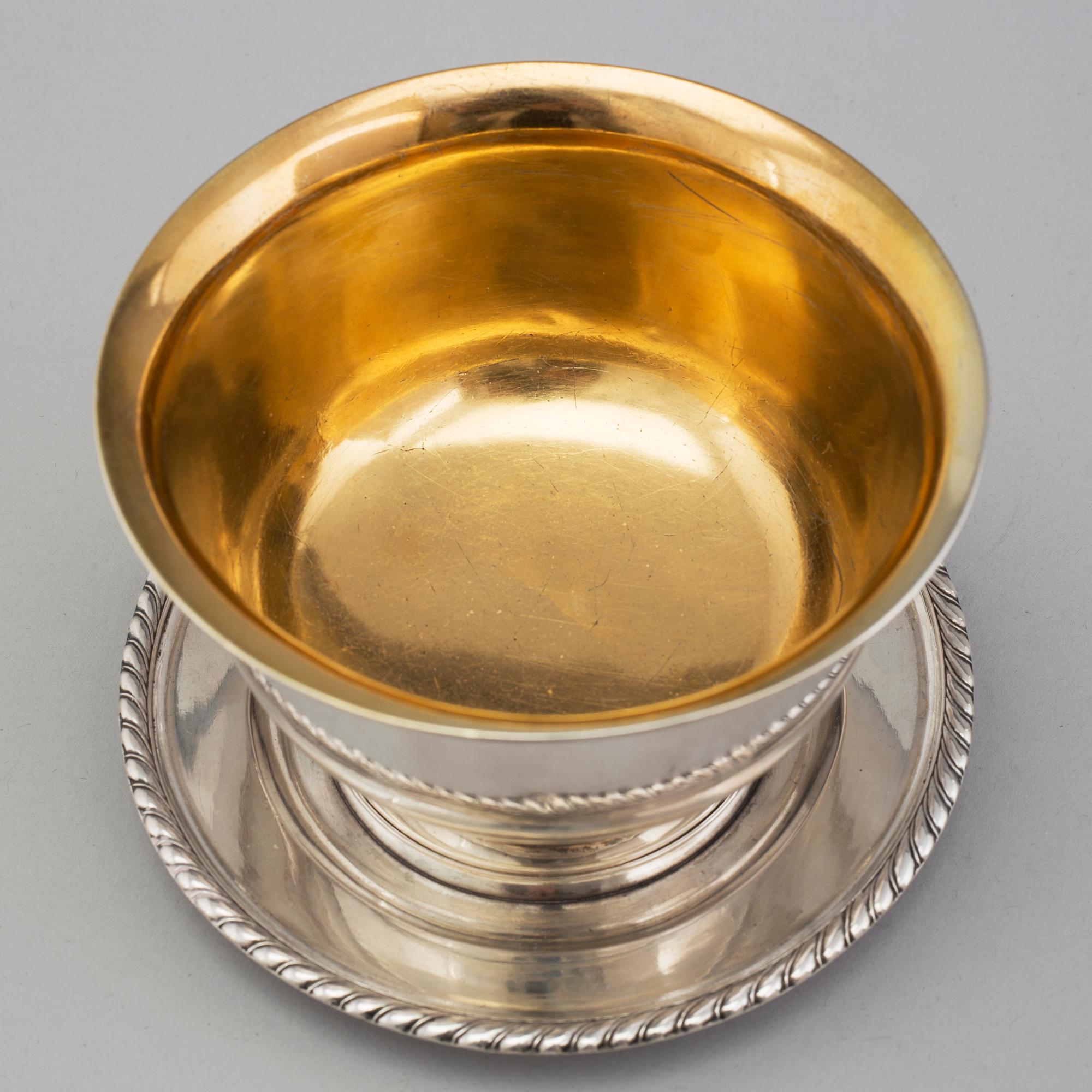 A silver saucepan by JF Björnstedt Stockholm 1824.