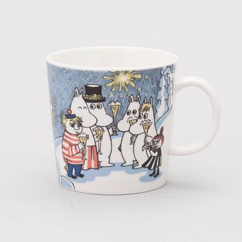 A Moomin 'Millenium' porcelain mug, Arabia, Finland, 1999-2000.